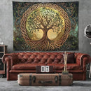 keowhsf Tree of Life Tapestry – Fantasy Forest Nature Landscape Wall Art with Mystic Green Aesthetic, Large Wall Hanging for Bedroom, Living Room, Home Decor by CozyNest Decor