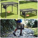 Camping Portable Folding Grill 2x1.3 FT Table, Lightweight Height Adjustable Metal Picnic Outdoor Table with Mesh Desktop and Mesh Bag, Picnic, Beach and BBQ, Party by GreenHaven Gardens