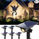 6 Pack Solar Power Spot Lights Outdoor Waterproof LED Dusk to Dawn Landscape Spotlight for Outside Yard, Tree, Flag, Yard, Garden, Statues, 3 Modes, 18 Hours Accent Ambient Lighting - Warm White by GreenHaven Gardens