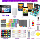 iBayam Arts and Crafts Kits for Kids Teens Girls Boys Adult, 195-Pack Deluxe Art Set Box with 3 PCS Drawing Pads, Canvases, Acrylic Painting, Drawing & Art Supplies for Pumpkin, Halloween, Christmas by TinyTreasures Baby Boutique