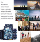 Apollo walker Picnic Backpack Set for 4 with Cooler Compartment,Detachable Bottle/Wine Holder Including Large Picnic Blanket(45"x 53") for Picnic Family and Lovers Gifts,Outdoor,BBQ Time (Blue) by GreenHaven Gardens