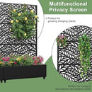 Casaphoria Metal Raised Garden Bed with Trellis and Wheels, 72"x47"x16" Planter Box for Climbing Plants, Vegetables & Vines, Features Drainage Holes and Privacy Screen (Black-Spring) by GreenHaven Gardens
