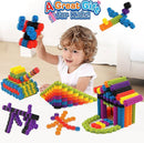 Gears Interlocking Learning Set, STEM Construction Toy Set - Building Kids Toys 180 Pcs - 10 Colors by TinyTreasures Baby Boutique
