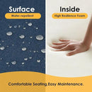 Outdoor Sunbrella Round Corner Seat Cushion, 17"x16"x2", Set of 4, Non Slip Seat Cushion Pads with Removable Cover for Patio Furniture, Garden Yard Lawn, Specrtum Indigo by GreenHaven Gardens