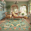 Moynesa Area Rugs 9x12 Living Room Washable, Ultra Thin Soft Boho Bird Bedroom Rug Easy Clean, Low Pile Indoor Multi Color Large Sage Green Carpet for Dining Room Kid Playroom Nursery by TinyTreasures Baby Boutique