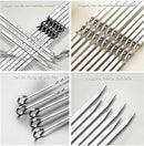 Large Metal Skewers For Grilling,Shish Kebab Skewer 23.6" Skewers For Kabobs Flat Barbecue Skewer Stainless Steel BBQ Grill Stick for Meat, Chicken, Shrimp, Fruit, Vegetables by GreenHaven Gardens