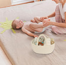 Diaper Caddy Organizer Cotton Rope Baby Basket Nursery Storage and Portable Tote Bag for Car Ideal Baby Shower Gifts and Registry Must-Have for Newborn Essentials beige by TinyTreasures Baby Boutique