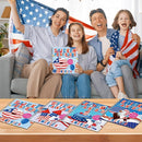 4Pcs Patriotic Paint by Sticker Books Sticker by Number Books Activity Book Puzzle Book Craft Art Gift Memorial Day 4th of July American Star 32 Pictures by TinyTreasures Baby Boutique