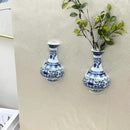 Set of Two Blue and White Porcelain Wall Vases for Flowers – Handmade Chinoiserie Ceramic Wall Mounted Flower Vase, Decorative Hanging Vases for Living Room, Bookshelf & Indoor Décor by CozyNest Decor
