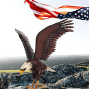 chisheen Bald Eagle Statue Outdoor Garden Sculpture Metal Yard Art Lawn Decorations,Large Eagle Figurines and Statues by GreenHaven Gardens