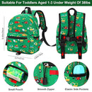 Accmor Toddler Backpack with Leash, Cute Baby Backpack with Anti Lost Wrist Link, Mini Kids Backpack Leash Walking Harness for Travel, Small Excavator Backpack Tether for Boys Girls Ages 1-3 (Green) by TinyTreasures Baby Boutique