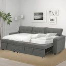 Naomi Home Transform Any Space: Sleeper Sectional Sofa with Convertible Sofa Bed & Inviting Chaise. Find Tranquil Comfort with Stress-Relieving Design & Durable Cushions - Gray/Velvet by CozyNest Decor