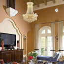 10 - Light Unique Empire Crystal Chandelier for Foyer Entryway Living Room Dining Room Bedroom Hallway Gold Finish by CozyNest Decor