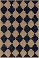 Lahome Checkered Easy Jute Kitchen Rug, 2x3 Indoor Door Mat Small Neutral Area Rug, Farmhouse Diamond Non Slip Non Shedding Lightweight Floor Carpet for Entry Porch by CozyNest Decor