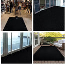 fani Heavy Duty Large Outdoor Indoor Entrance Black Doormat Waterproof Low Profile Entrance Rug Front Door Mat Patio Anti-Skid Rubber Back, 48x120 inch (Jet Black) by GreenHaven Gardens