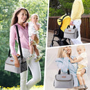 Breastmilk Cooler Bag with Ice Pack Fits 6 Baby Bottles up to 9 Ounce, Wearable Breast Pumps Cooler Bag for Nursing Mom Daycare, Work, Travel- Grey by TinyTreasures Baby Boutique