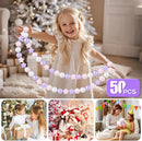 GOGOSO Balls for Ball Pit - Plastic Ball for Toddlers 1-3, Baby Kids Ball Pool Decoration 50 100 200 300 500 1000 (A Purple+Pink+White+Clear, 50 Balls) by TinyTreasures Baby Boutique