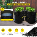 VEVOR DWC Hydroponic System, 5 Gallon 4 Buckets, Deep Water Culture Growing Bucket, Hydroponics Grow Kit with Pump, Air Stone and Water Level Device, for Indoor/Outdoor Leafy Vegetables by GreenHaven Gardens