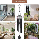 Wind Chimes for Outside, Large Aluminum Wind Chimes – Deep Tones & Soothing Melodies Ideal for Garden, Patio Decor, and Windchimes Outdoors for Loss of Loved One (32'' Black) by CozyNest Decor