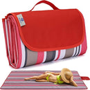 Beach Blanket Picnic Mat Sandproof Waterproof Extra Large Outdoor Camping Blanket Foldable Portable Picnic Mat for Travel Hiking Music Festival Park Lawn Grass Red Lines by TinyTreasures Baby Boutique