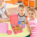 Bento Lunch Box Set With 10oz Soup Thermo, Leak-proof Lunch Containers with 4 Compartment, Kids Hot Thermo Food Jar/Insulation Lunch Bag, Food Containers for School（Flamingo） by TinyTreasures Baby Boutique