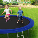 12FT 14FT Trampoline with Slide and Swings, ASTM Approved Outdoor Trampoline with Basketball Hoop and Ladder, Capacity for 5-7 Kids and Adults by TinyTreasures Baby Boutique