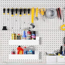 Magnetic Spice Rack Organizer for Fridge Seasoning Organizer for Kitchen Storage With Screw Magnetic Shelf for Oven, RV,Garage,Bathroom (White, 4pack) by CozyNest Decor