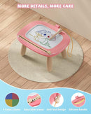 Kikapabi Toddler Magnetic Drawing Board - 1st Birthday Gifts for 1 2 3 Year Old Girls & Boys, Learning Doodle Board, Educational Toys for Baby (Pink) by TinyTreasures Baby Boutique