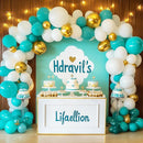 RUBFAC 129pcs Teal Blue Balloons Different Sizes 18 12 10 5 Inch Latex Turquoise Teal Balloon Garland Arch for Party Decoration Birthday Wedding Engagements Anniversary Baby Shower Party Supplies by TinyTreasures Baby Boutique