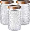 3-Pack 32oz Glass Jar With Airtight Lid,Kitchen Canisters For Countertop,Coffee Sugar Container Set,Pantry Glass Storage Containers For Flour,Candy,Loose Tea,Snack jar by CozyNest Decor