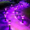 Halloween Solar Lights Outdoor 16 Pack Purple LED Waterproof Mushroom Outside Lights for Yard Garden Patio Pathway Walkway Landscape Halloween Decorations by CozyNest Decor