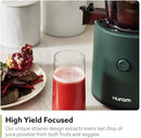 Hurom H320 Cold Press Juicer Machine, Easy to Clean Masticating Slow Juicer, Coarse Strainers, Self-Feeding, Hands Free, Family Size, Quiet Motor, Easy Assembly (Kale/Dark Green) by CozyNest Decor