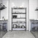 Seville Classics UltraDurable Heavy Duty NSF Solid Steel Wire Rack Storage Unit, Organizer for Garage, Warehouse, Office, Restaurant, Classroom, Kitchen, Black, 5-Tier Shelving, 48" W x 18" D by CozyNest Decor