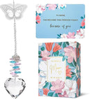 ARUN Gifts for Moms Birthday Gift Moms for mom Birthday Mothers Day from Daughter Son, Love Reminder Gifts Thanksgiving Christmas Butterfly suncatcher with Heart Crystal Mother's Things by GreenHaven Gardens