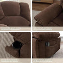 Oversized Power Recliner Chair 350lb with Hidable Cup Holders, Extra Wide Large Big Electric Recliner Chair with Lumbar Support Pillow Nursery Chair Living Room (Power, BROWN-6001) by CozyNest Decor