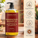 MAJESTIC PURE Frankincense Scar and Stretch Massage Oil for Massage Therapy - Refreshing, and Relaxing - Natural Oils with Frankincense Essential Oil - for All Skin Types - Men and Women - 8 fl oz by CozyNest Decor