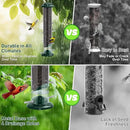 FEED GARDEN Finch Feeders for Outside, Nyjer & Thistle Bird Feeders, 15 Inch Tube Feeder with 12 Small Ports & 8 Perches, Durable Metal Design for Outdoor Hanging, Easy Fill & Clean by CozyNest Decor