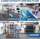 Garage Sports Equipment Organizer, Strong Load Bearing Golf Bag Organizer, Multi Use Golf Ball Rack Basketball Rack for Sports Gear and Outdoor Toy Ball Storage by CozyNest Decor