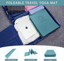 Folding Yoga Travel Pilates Mat Foldable Easy to Carry to Class Beach Park Tear resistant Travel Picnics 4mm Thick 9 Colors by TinyTreasures Baby Boutique