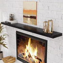 72 Inch Floating Shelves Black, 72 x 9 Rustic Wooden Fireplace Mantel, 9 Inch Floating Shelf for Wall, Farmhouse Wall Shelves for Home Storage & Display by CozyNest Decor