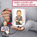 Personalized Coffee Mug, Custom Drawing Portrait Gift, Funny Customized Coffee Gift for Men & Women, Custom Mugs with Pictures, Red 15oz Customized Ceramic Tea Cup by TinyTreasures Baby Boutique