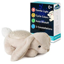 Cloud b Calming Nightlight Star Projector | Gentle Brightness | 3 Colors | 3 Constellations | Auto-Shutoff | Bunny by TinyTreasures Baby Boutique