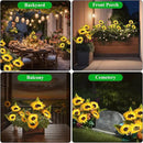 4-Pack Solar Powered Sunflower Garden Lights, LED Outdoor Decor Solar Light Flowers for Yard Patio Ground Lawn Landscape, Decorative Artificial Flower Bright Night Outside by GreenHaven Gardens