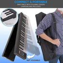 Pyle 88-Key Electric Piano Keyboard – Full Sized Bluetooth Enabled Keyboard with 28 Rhythms & Tones, Built-In Speaker, Sustain Pedal, Piano Bag, Portable Design, Ideal for Beginners and Professionals by TinyTreasures Baby Boutique