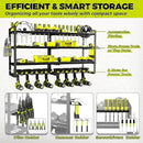 KAFAHOM Power Tool Organizer-8 Drill Holder Wall Mount,4 Layer Heavy Duty Metal Power Tool Storage Rack,Garage Tool Organizer and Storage with Screwdriver Holder/Plier Holder/Hammer Holder by GreenHaven Gardens