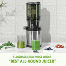 Cold Press Juicer – 6.5" Extra Large Feed Chute Fit Hands-Free Electric Masticating Juicer Machine, 350W Slow Masticating Juicer Machine for Whole Fruit and Vegetables – Easy Cleanup & Assembly by CozyNest Decor