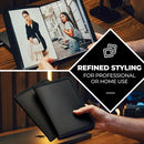 Dunwell 4x6 Photo Album (2-Pack, Black), Mounting Paper, Small 4 x 6 Art Portfolio Presentation Binder, 24 Clear Sleeves Show 48 Pages, Professional Picture Book for Artwork, Postcards by TinyTreasures Baby Boutique