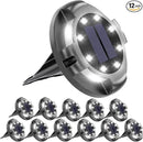 Biling Solar Outdoor Lights - 12 Pack, Bright Uplight Sidelight, Waterproof Deck Lights for Yard, Walkway, Garden, Poolside (White) by GreenHaven Gardens