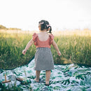 Little Unicorn 5'x5' Outdoor Family Picnic & Beach Blanket | Durable & Water-Resistant Fabric | Compact Fold & Easily Wipes Clean | Zipper Pocket (Tropical Leaf) by TinyTreasures Baby Boutique