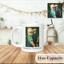 Personalized Coffee Mug, Custom Drawing Portrait Gift, Funny Customized Coffee Gift for Men & Women, Custom Mugs with Pictures, White 11oz Customized Ceramic Tea Cup by TinyTreasures Baby Boutique